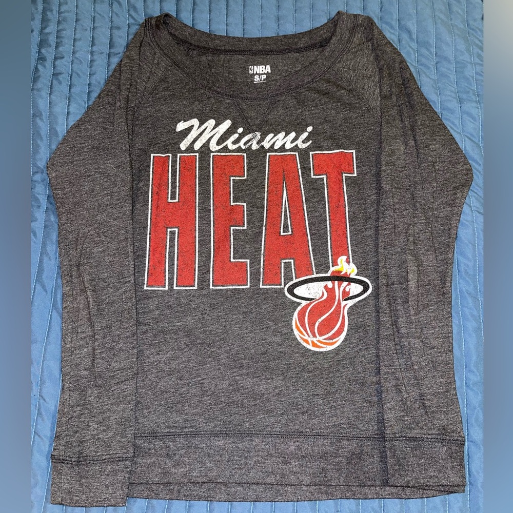 NBA Miami Heat Boatneck Long Sleeve T-shirt